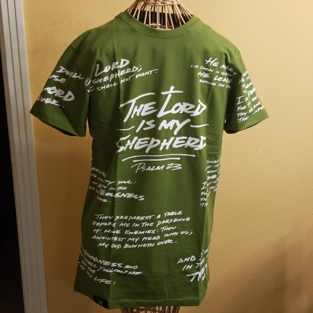 3:16 PSALM 23 TEE  GREEN
